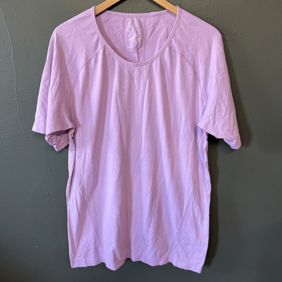 Livi Lane Bryant Top size 4X 26 28, Stretch Active Yoga Walk Run Orchid Purple - Image 1 of 4