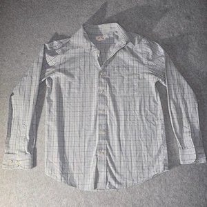 Lot Of 2 Cat And Jack Boys Dress Shirts Size L (10-12) Plaid Blue Striped - Picture 1 of 15
