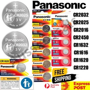 CR2032 CR1616 CR1620 CR1632 CR2025 CR2430 Lithium Battery 3V Panasonic - Picture 1 of 35