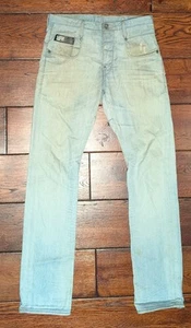 G Star Raw Men's Blade Slim Straight Light Distressed Dirty Wash Size 32x33 - Picture 1 of 20