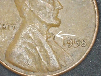 1958 Lamination & Die Chip Lincoln Wheat Cent - Image 1 of 4