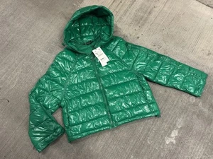ZARA WOMEN PUFFER JACKET XS GREEN 4341 707 500 NWT - Picture 1 of 5