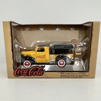 ERTL Coca Cola 1947 Dodge Canopy Delivery Van Bank #27009 1/25 Scale NIB /cb - Image 1 of 4