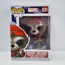 Funko Pop! Marvel: Rocket Holiday #531 Vaulted Vinyl Bobble-Head With Protector 