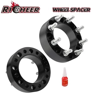 2PC 2" Wheel Spacers 8x6.5" 8 Lug for GMC Sierra Chevy Silverado 2500 3500 Ram - Picture 1 of 7