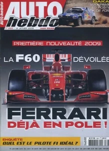 AUTO HEBDO Nr. 1683 14.01.2009 FERRARI F60 DAKAR MITSUBISHI LANCER RALLIART - Bild 1 von 1