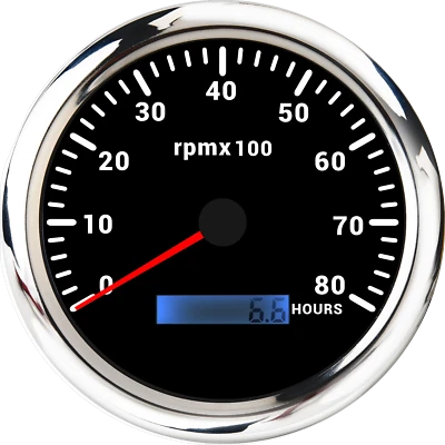 110mm Tachometer Gauge 0-8000RPM With Hour Meter Waterproof for Marine Boat Car - Image 1 of 4