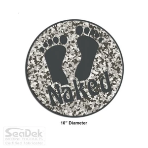 Almohadilla para escalones de barco SeaDek - antideslizante - SnowCamo - gris - círculo de pies desnudos de 10" - Imagen 1 de 5