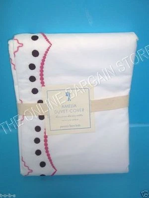 Pottery Barn Kids PBK Amelia волнистый пододеяльник кровать спальня чехол двойной горошек - Изображение 1 из 2