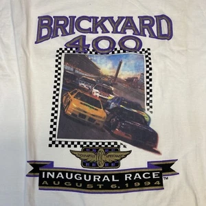 Vintage 1994 Brickyard 400 Indianapolis Speedway T-Shirt LARGE weiß - Bild 1 von 9