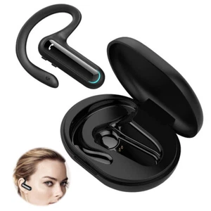 Bluetooth Earphone Waterproof Sport Headset Ear Hook Earpiece with Charging Case - Picture 1 of 14