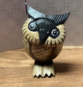 Hand carved Wooden Owl