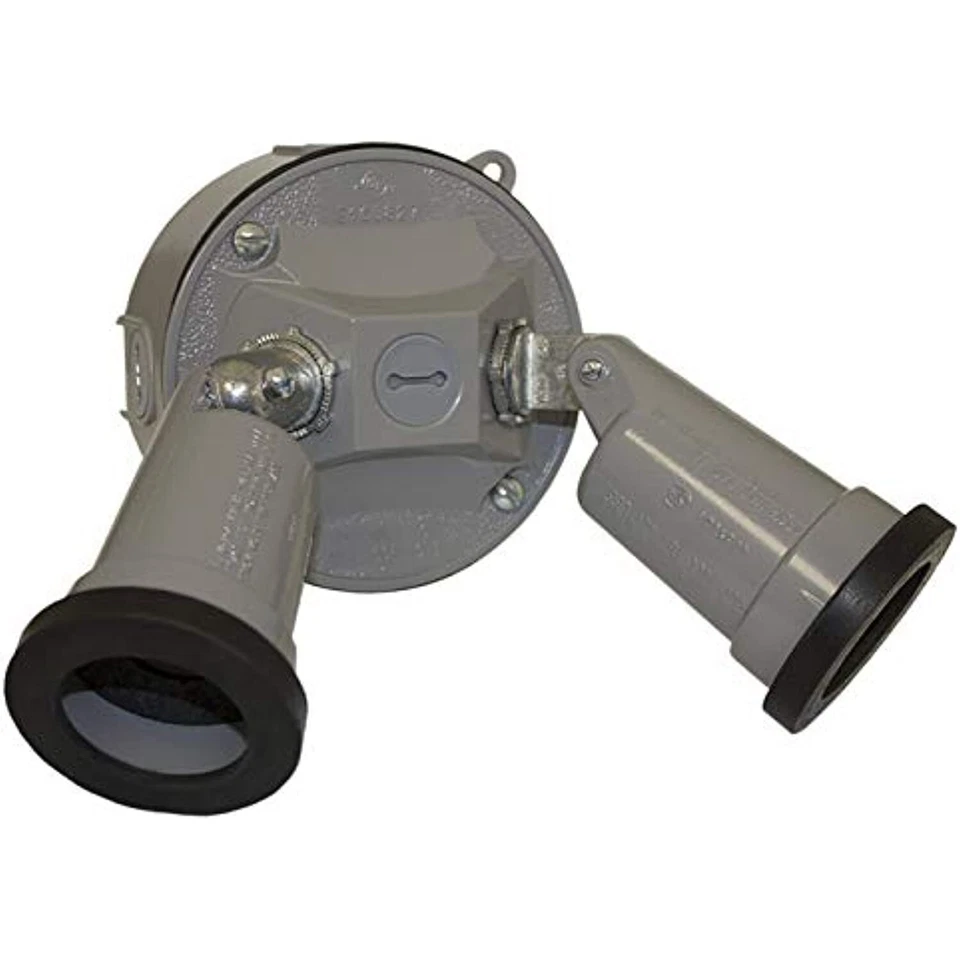 Sigma Electric 16795 Weatherproof Round Lampholder Kit Outdoor Gray