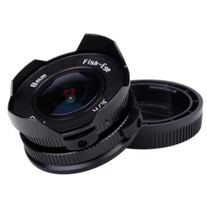 Lente gran angular 8 mm F3.8 180° para Micro M4/3 MTF PEN F E-M1 II E-M5 GH5 G7 - Imagen 1 de 8