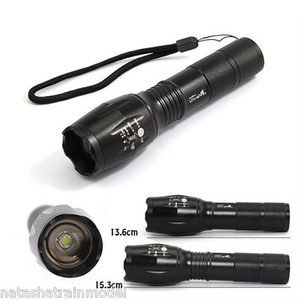 Torcia Tatica Ten Eight TE-2 CREE XM-L T6 500 Lumen - Alluminio Nera Con Clip