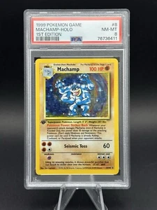 1st Edition Machamp 8/102 Base Set Holo Rare PSA 8 - Picture 1 of 2