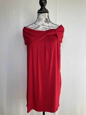 Vestido recto Rachel Pally rojo fuera del hombro talla XS extra pequeño nuevo con etiquetas Foto 1 de 4