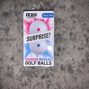 New Izzo Golf Surprise Gender Reveal Balls Blue Pink Dimpled Plastic Powder Fill - Picture 1 of 1