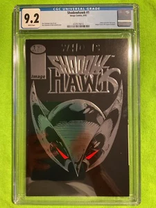 CGC 9.2 SHADOWHAWK #1 WHITE PAGES UNCIRCULATED EMBOSSED FOIL COVER Graded - Picture 1 of 2