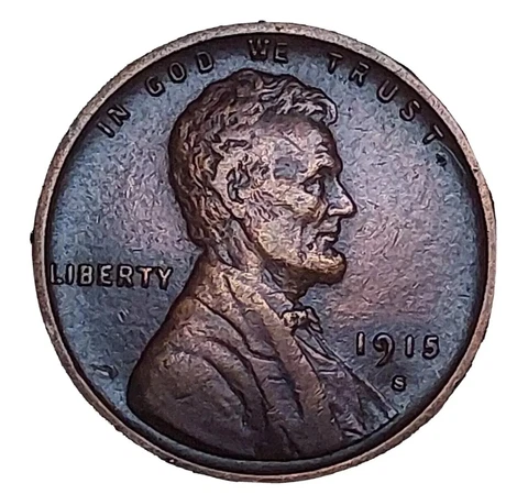 1915-S Lincoln Wheat One Cent Penny ~ Scarce Date ~ High Grade XF+ Details Cover