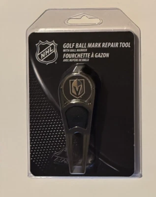 Herramienta de reparación de divot de golf Golden Knights de Las Vegas con marcador de pelota NHL hockey Foto 1 de 3