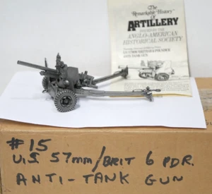 US 57MM British 6 Pounder Gun-Pewter Model- Made in England LE History Artillery - Picture 1 of 10