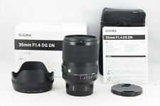 Sigma 35mm f/1.4 DG DN Art Lens Sony E mount + Hood Mint in Box #6743A