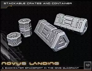 Cargo Crates - Novus Landing - Starfinder - Cyberpunk - Science Fiction - Syfy - - Picture 1 of 2