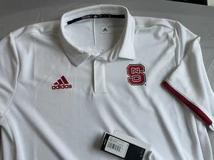Adidas NC State Team Issue ClimaLite Polo Shirt Men's L NWT $75 MSRP - Picture 1 of 4