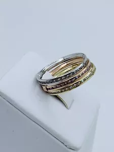 Real 10k Gold Ring Women’s Stackable Band Size 9 - Anillo Bandas En Oro - Picture 1 of 10