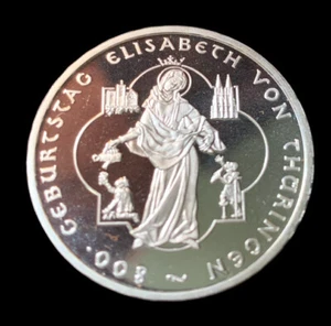 🇩🇪 Germany 10 Euro 2007 Silver ELISABETH VON THÜRINGEN PROOF - Picture 1 of 2