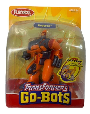 NIP Playskool Hasbro Go-Bots DINO-BOT 6" Reptron Transformers Dinosaur Vintage - Image 1 of 4