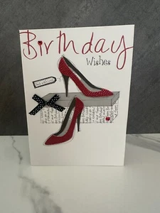 Biglietto di Auguri di Compleanno Second Nature Luxury 3D - Tacchi Alti Rosso, Elegante - Foto 1 di 5
