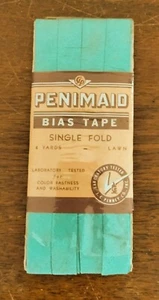 1930s Vintage New Old Stock Bias Tape From JC Penney, Seafoam Green, 4 Yards - Picture 1 of 2