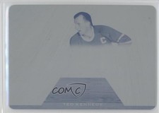 2015 Leaf ITG Stickwork Game-Used Stick Printing Plate Cyan 1/1 Ted Kennedy 3zk
