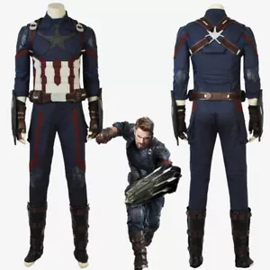 Traje de Capitán América de Avengers Infinity War Steve Rogers Disfraz de Cosplay - Imagen 1 de 11