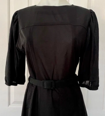 Vestido De Colección Jonathan Summers of Sydney 12 TRANSPARENTE Negro Noche Evento Cinturón Original Foto 1 de 4