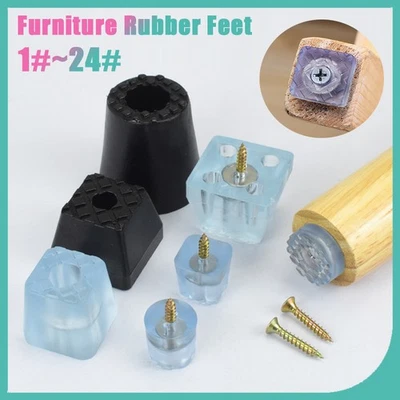 Möbel Gummifüße mit Schrauben Stuhl Tischbein Gleiter Pad Bodenschutz Möbelzubeh - Bild 1 von 4