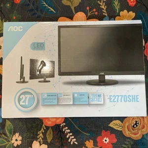 AOC 27" VGA HDMI 1920x1080p Computer Monitor - E2770SHE New SEALED - Picture 1 of 1