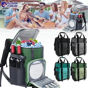 Backpack Cooler Insulated Leakproof Waterproof Outdoor Beach Travel Picnic Bag - Picture 1 of 11