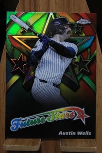 2025 Topps Chrome Austin Wells 'Future Stars' Insert - Picture 1 of 2