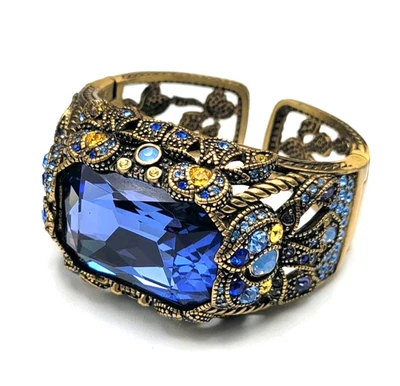 BRAZALETE HEIDI DAUS IMPRESIONES IRRESISTIBLES CRISTAL IRIS AZUL BISAGRAS LN Foto 1 de 4