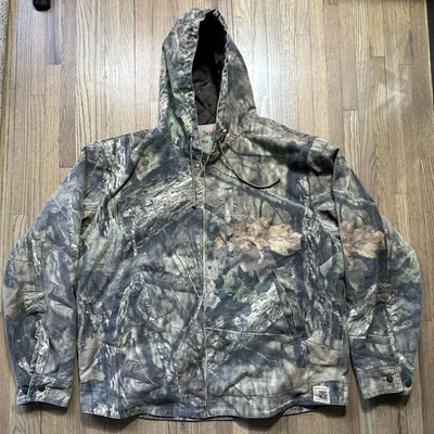 Vintage Redhead Silent Hide Hooded Insulated Mossy Oak Breakup Camo Jacket SZ XL - Image 1 of 4