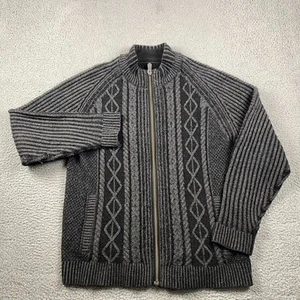 Tommy Bahama Jeans Island Crafted Full Zip Cable Knit Sweater Men's XL Lambswool - Picture 1 of 9