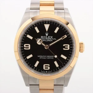 Rolex Explorer I 124273 SS×YG SS×YG AT Black Dial 3 Extra Links - Picture 1 of 9