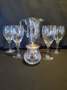 MCM Barren-Set aus geätztem Kristall von 1959, inklusive Sterling-Deckel - Bild 1 von 7