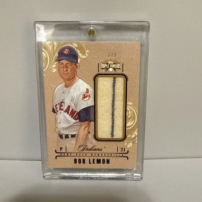 2014 Topps Triple Threads Unity Single Jumbo Relics Bob Lemon #UJR-BLE /9 (MEM) - Image 1 of 2