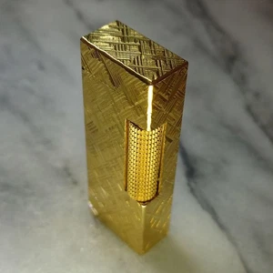 Encendedor de gas Dunhill Rolla vintage dorado florentino en estado de funcionamiento - Imagen 1 de 8