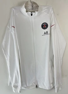 Nike Paris Saint-Germain PSG Football Jacket Soccer Track Top White Mens Size L - Picture 1 of 10
