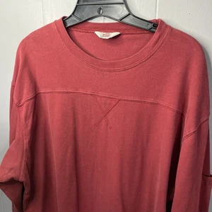 Vintage Levis Long Sleeve T Shirt Red Mens Pocket Sleeve XL 23x29  - Picture 1 of 11